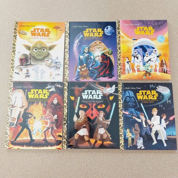Star Wars Little Golden Book Library Boxed Set Trilogy Hardcover Set of 6 - Picture 7 of 11